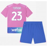 Fotbalové Dres AC Milan Fikayo Tomori #23 Dětské Alternativní 2023-24 Krátký Rukáv (+ trenýrky)